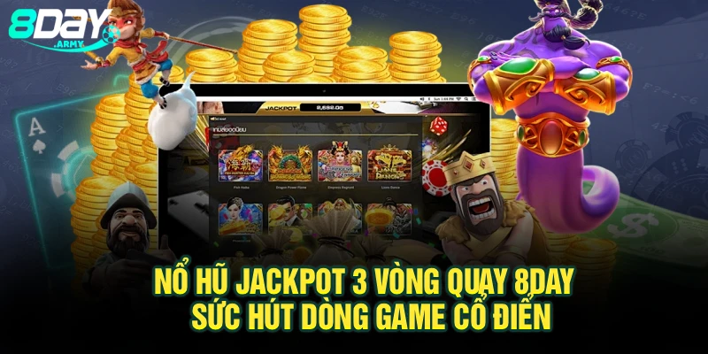 Nổ Hũ Jackpot 3 Vòng Quay 8Day - Sức Hút Dòng Game Cổ Điển